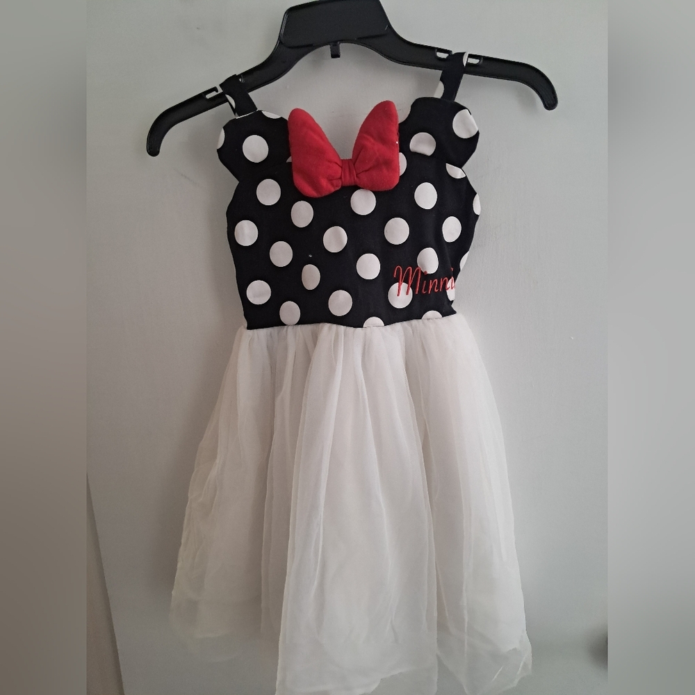 Disney Junior Polka Dot Dress with Red Bow